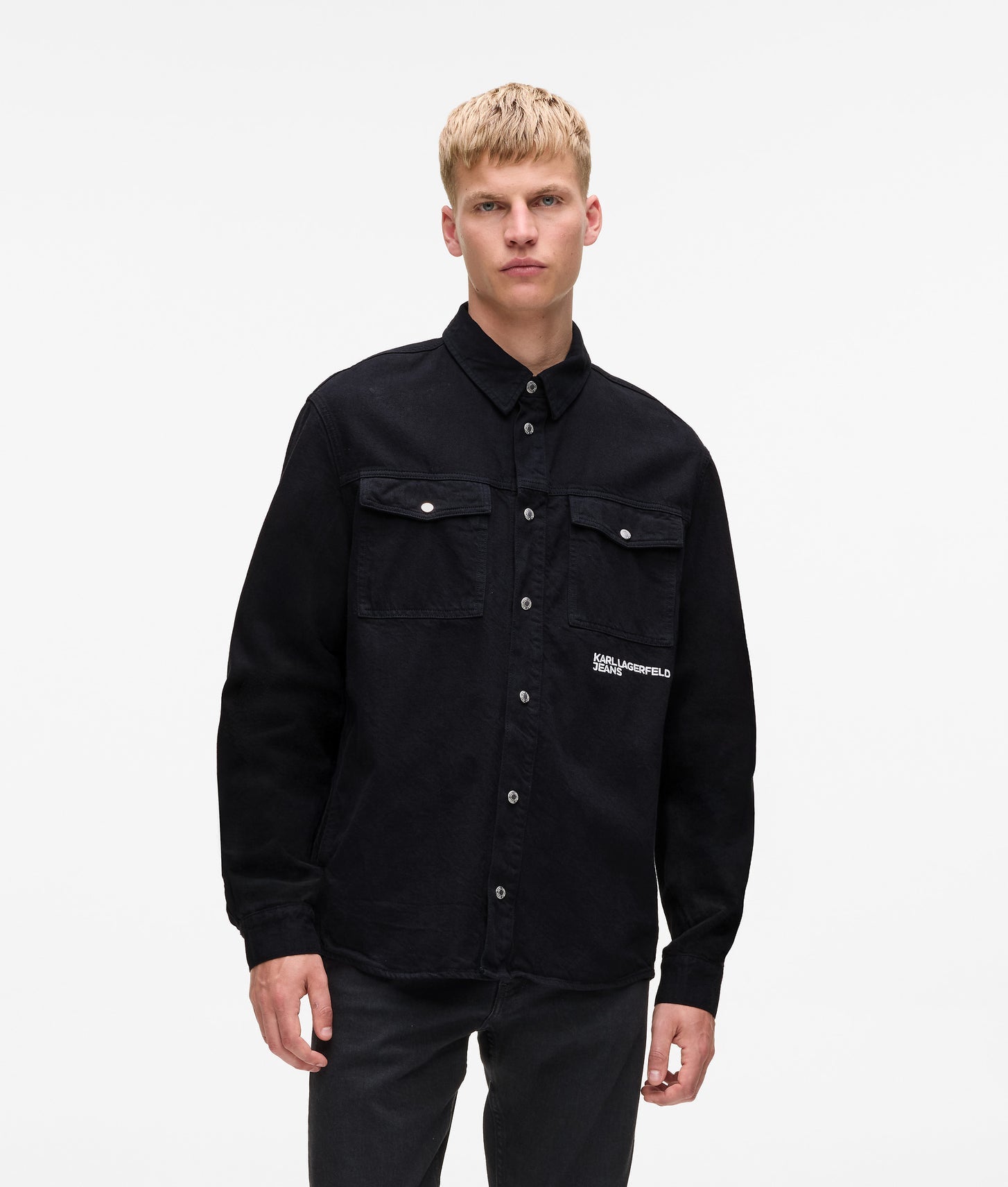 Karl Lagerfeld Karl Quote Overshirt Black/Black