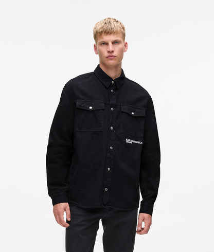 Karl Lagerfeld Karl Quote Overshirt Black/Black