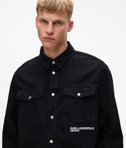 Karl Lagerfeld Karl Quote Overshirt Black/Black