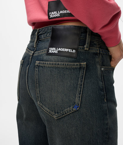 KarlLagerfeld Logo Geo Shiny Shoulder Bag Black