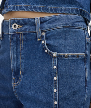 KarlLagerfeld Sunglasses Studded Top Handle Bag Black