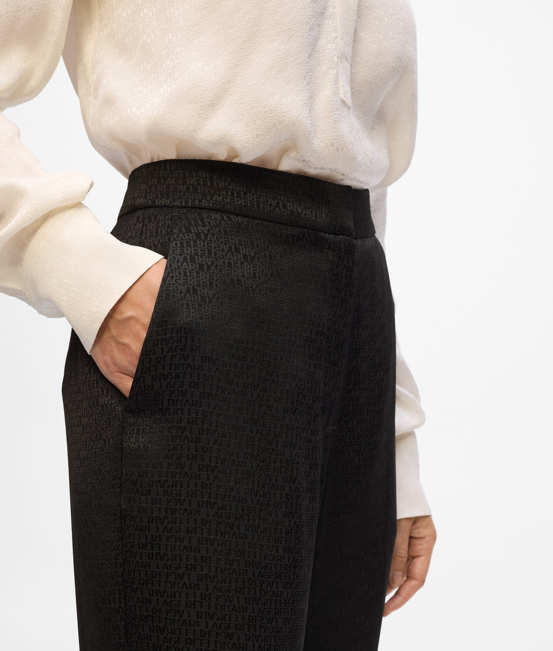 KarlLagerfeld Ikon Pebble Moon Shoulder Bag Black