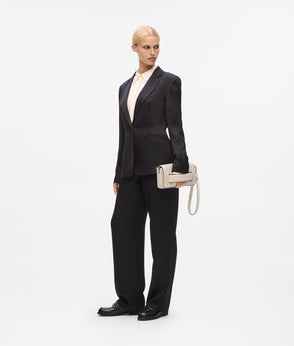 KarlLagerfeld Ikon Pebble Moon Shoulder Bag Black