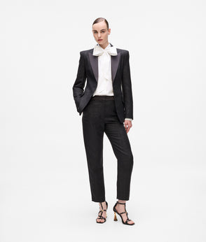 KarlLagerfeld Kweave Bucket Bag Black-Nickel