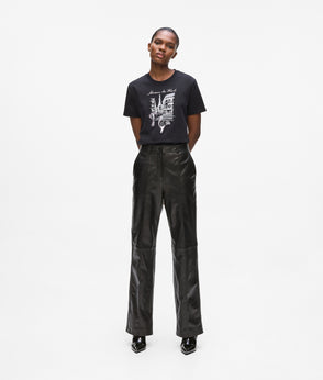 KarlLagerfeld Kweave Medium Tote Bag Black-Nickel