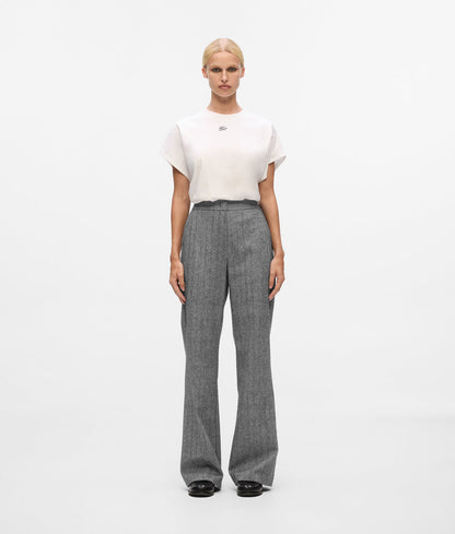 KarlLagerfeld Ksignature Sequin Round Crossbody Bag Herringbone Sequins