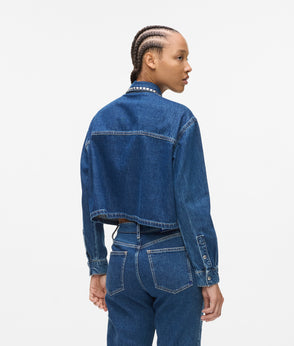 KarlLagerfeld Sunglasses Studded Top Handle Bag Black