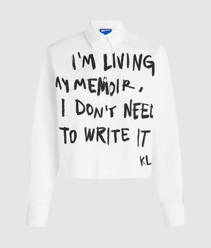 Karl Lagerfeld Karl Quote Shirt White