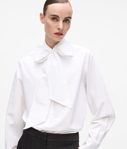 Karl Lagerfeld Karl Dna Bow Detail Shirt White