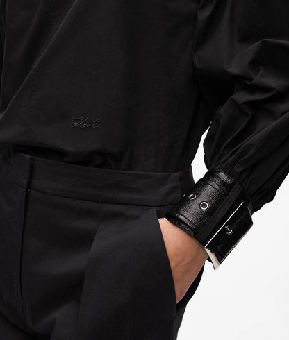 Karl Lagerfeld Balloon Sleeve Blouse Black