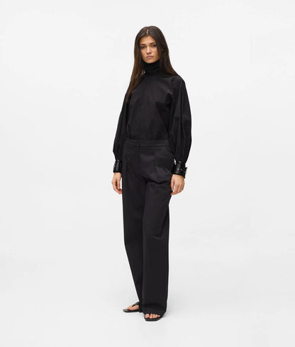 Karl Lagerfeld Balloon Sleeve Blouse Black