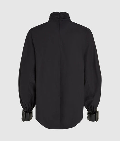Karl Lagerfeld Balloon Sleeve Blouse Black