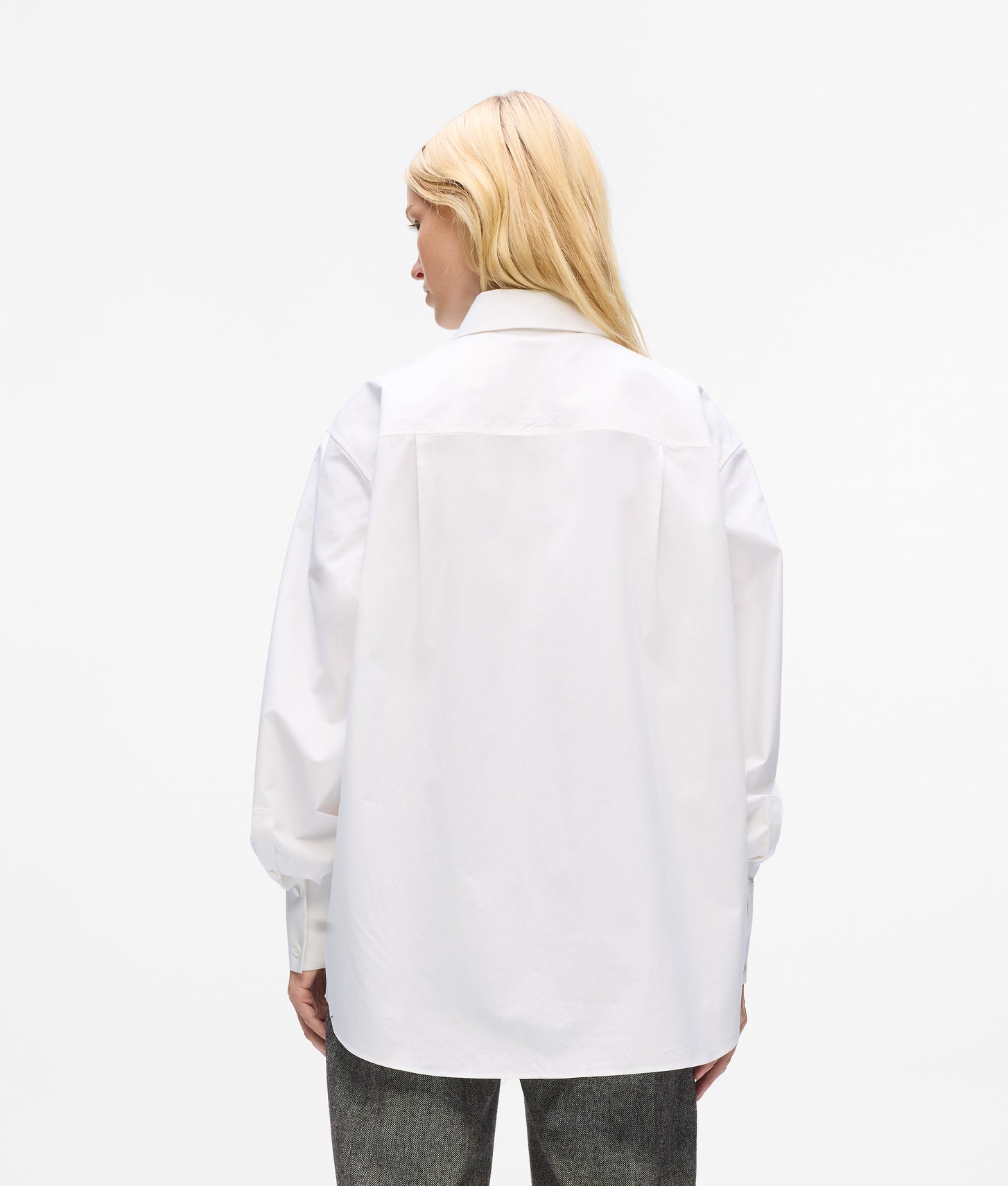 Karl Lagerfeld Signature Poplin Shirt White