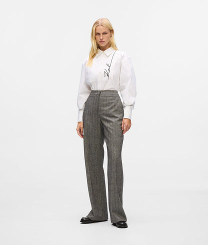 Karl Lagerfeld Signature Poplin Shirt White