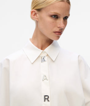 KarlLagerfeld Khardware Small Tote Bag Black-Nickel