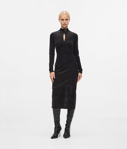 KarlLagerfeld Rue St-Guillaume Rhinestone Tote Bag Black Embellishment