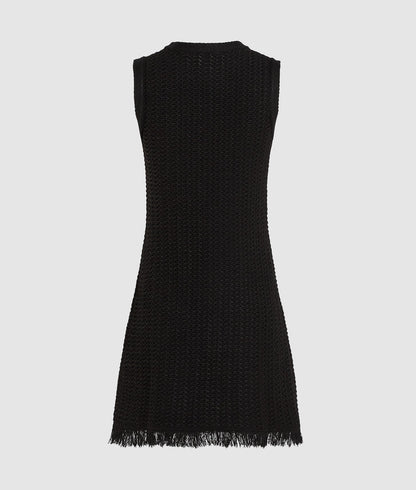Karl Lagerfeld Textured Knit Dress Black