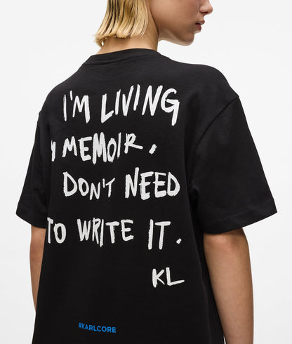 Karl Lagerfeld Karl Quote T-Shirt Dress Black