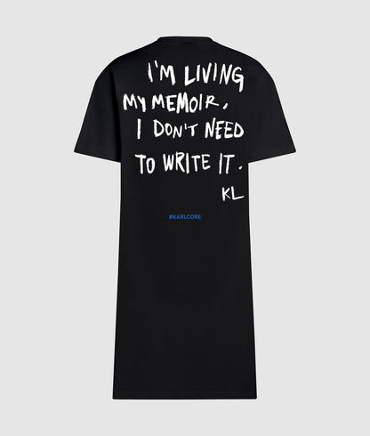 Karl Lagerfeld Karl Quote T-Shirt Dress Black