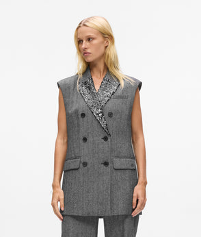 KarlLagerfeld Ksignature Sequin Round Crossbody Bag Herringbone Sequins