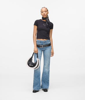 KarlLagerfeld Shearling Tote Bag Black/White