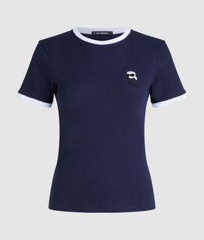 KarlLagerfeld Ikon Pebble Moon Shoulder Bag Dark Tan