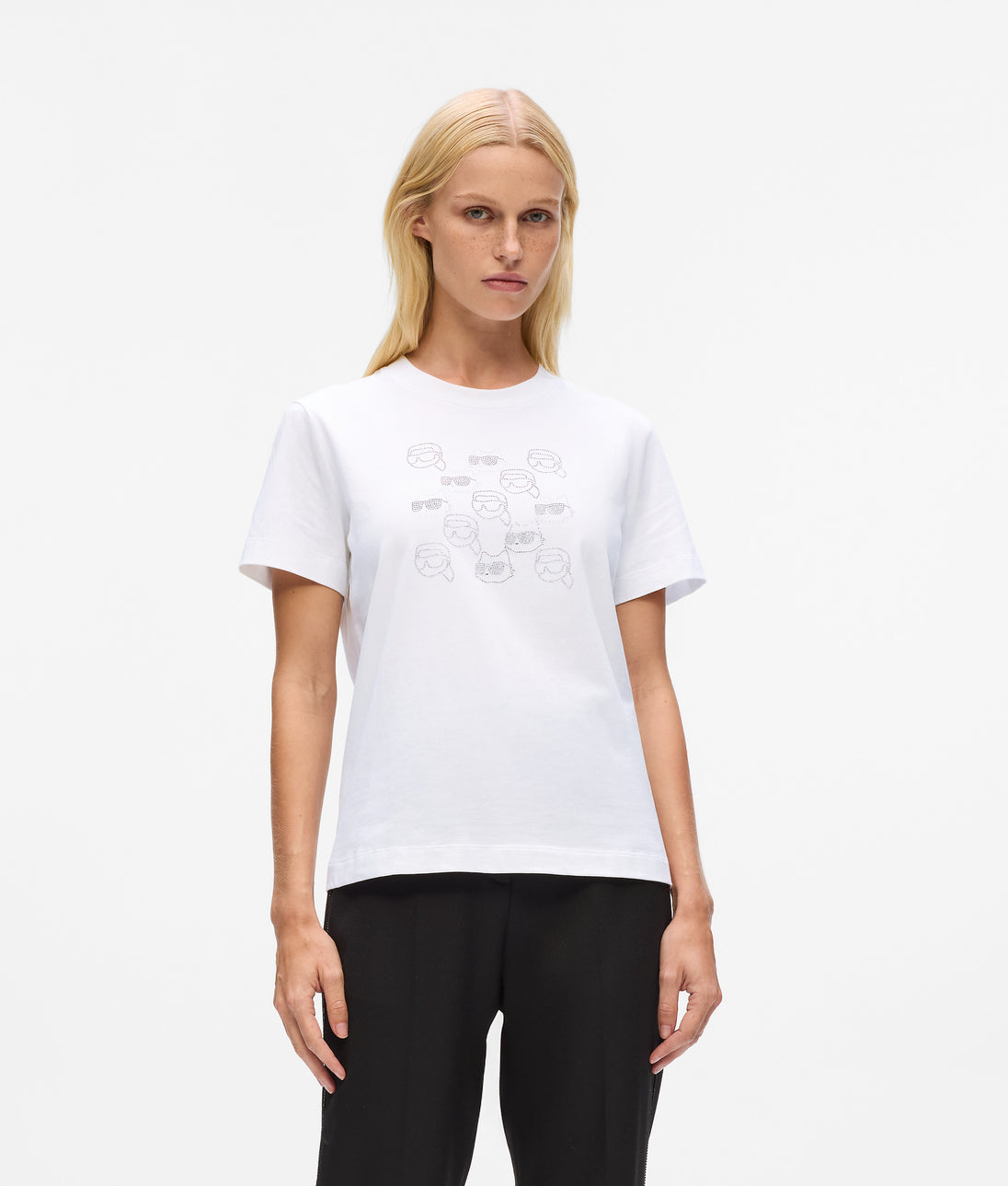 KarlLagerfeld Ikon Pebble Moon Shoulder Bag Black