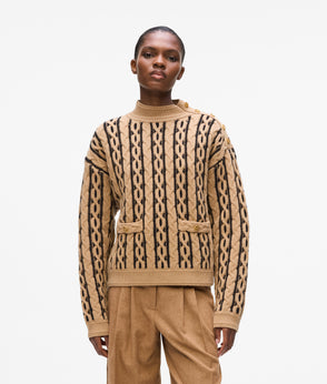 KarlLagerfeld Rue St-Guillaume Mini Tote Bag Caramel