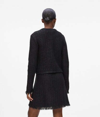 Karl Lagerfeld Textured Knit Dress Black