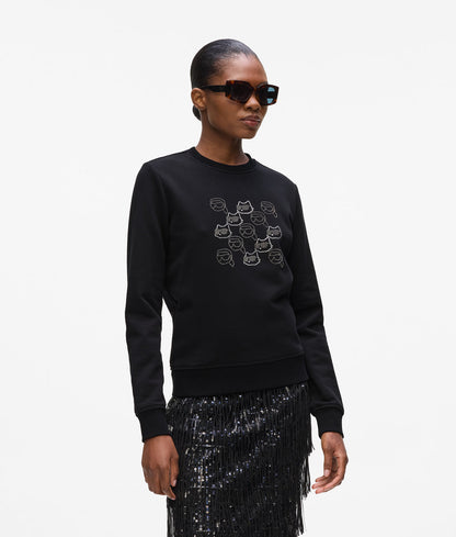 KarlLagerfeld Ikon Nylon Small Bucket Bag Black