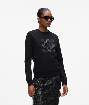 KarlLagerfeld Ikon Nylon Small Bucket Bag Black