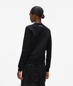 KarlLagerfeld Ikon Nylon Small Bucket Bag Black