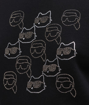 KarlLagerfeld Ikon Nylon Small Bucket Bag Black