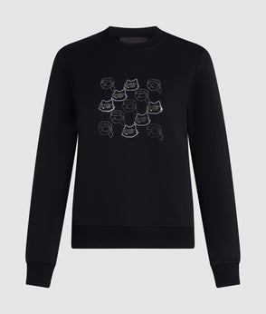 KarlLagerfeld Ikon Nylon Small Bucket Bag Black