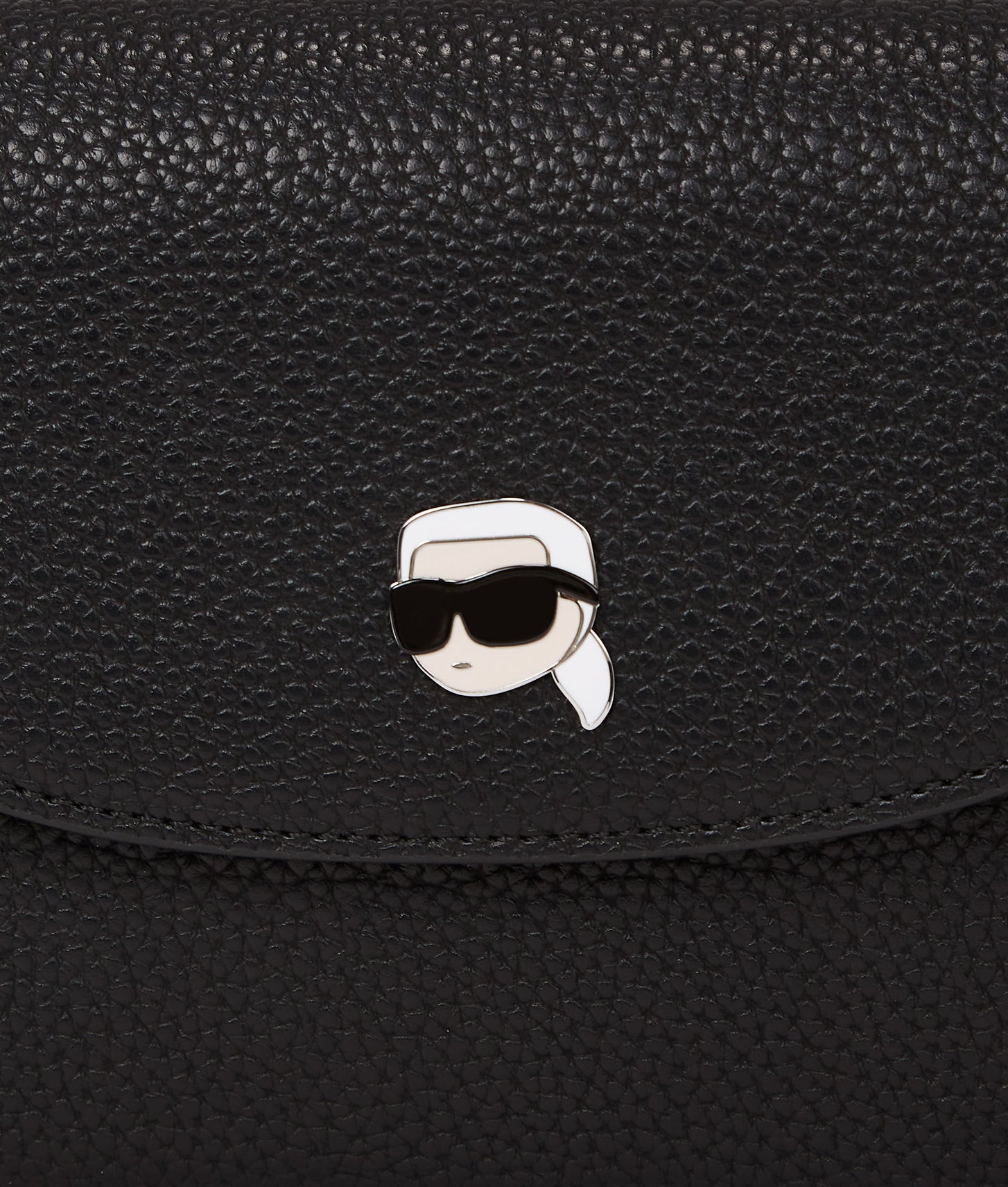 KarlLagerfeld Ikon Pebble Crossbody Bag Black