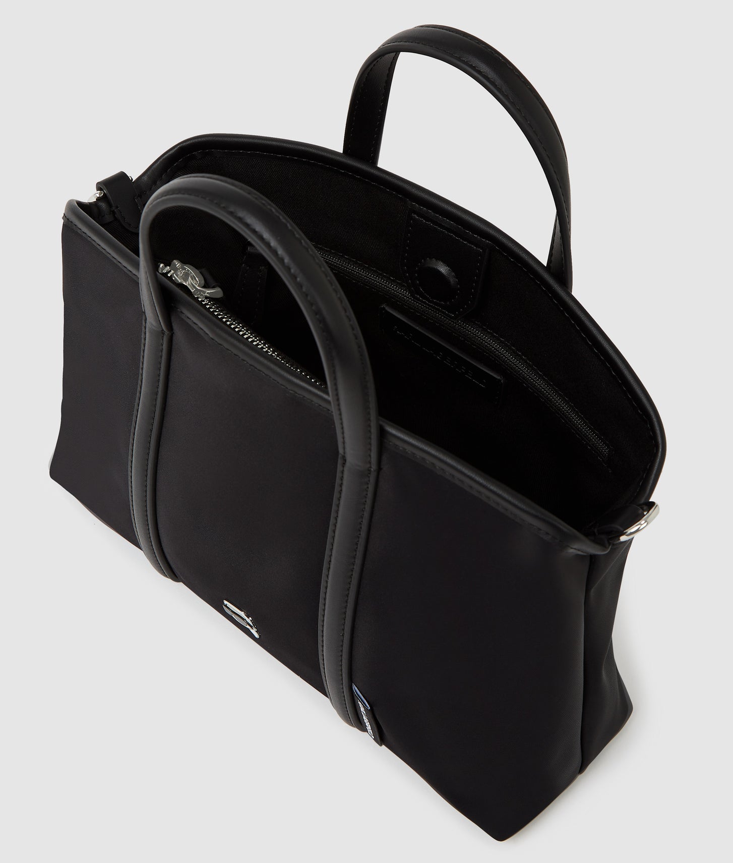 KarlLagerfeld Ikon Nylon Small Tote Bag Black