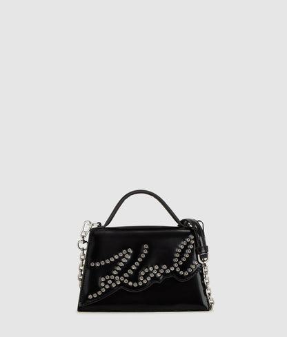 KarlLagerfeld Ksignature Small Studded Crossbody Bag Black