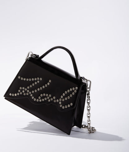 KarlLagerfeld Ksignature Small Studded Crossbody Bag Black