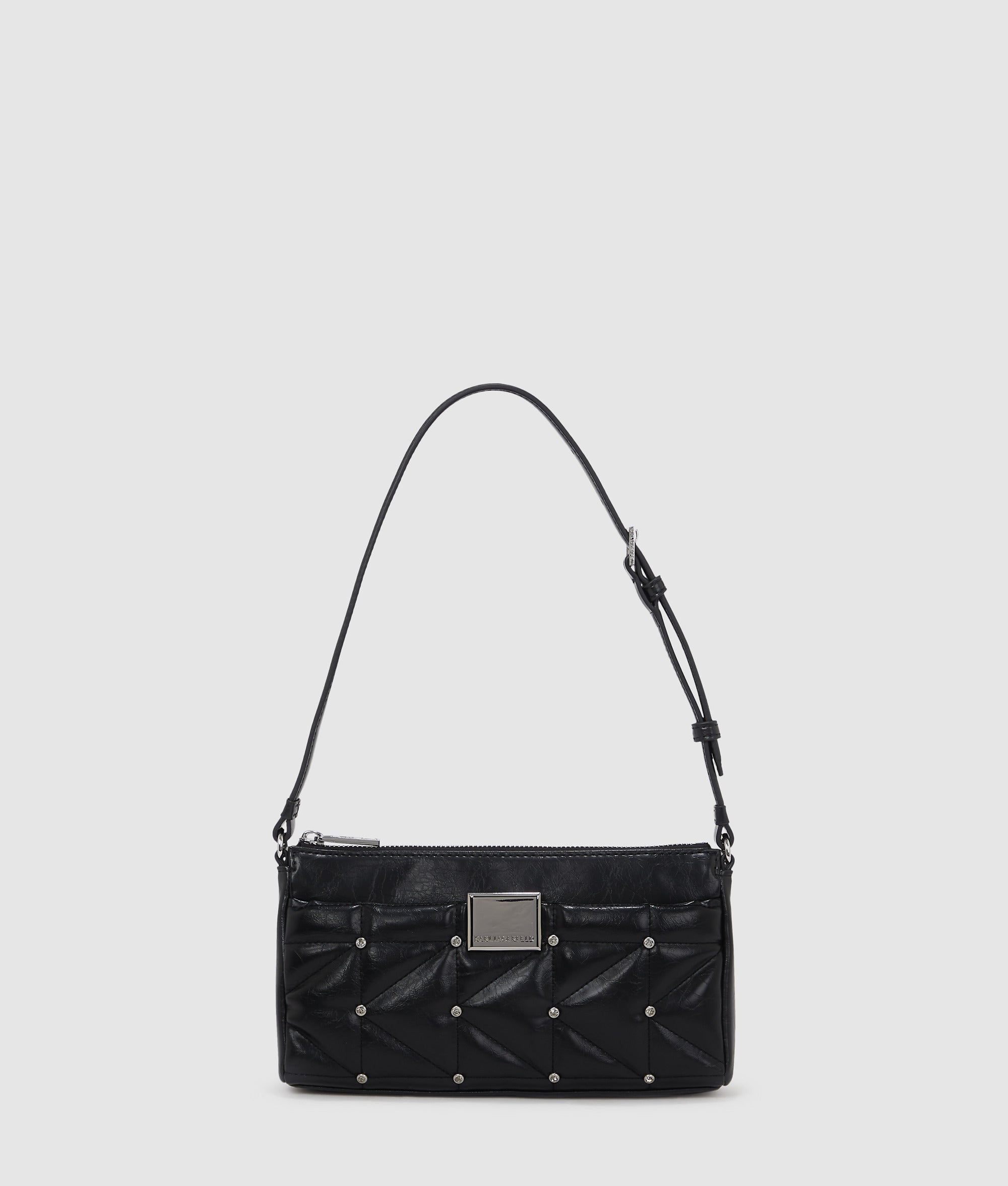 KarlLagerfeld Kkuilt Small Shoulder Bag Black-Nickel
