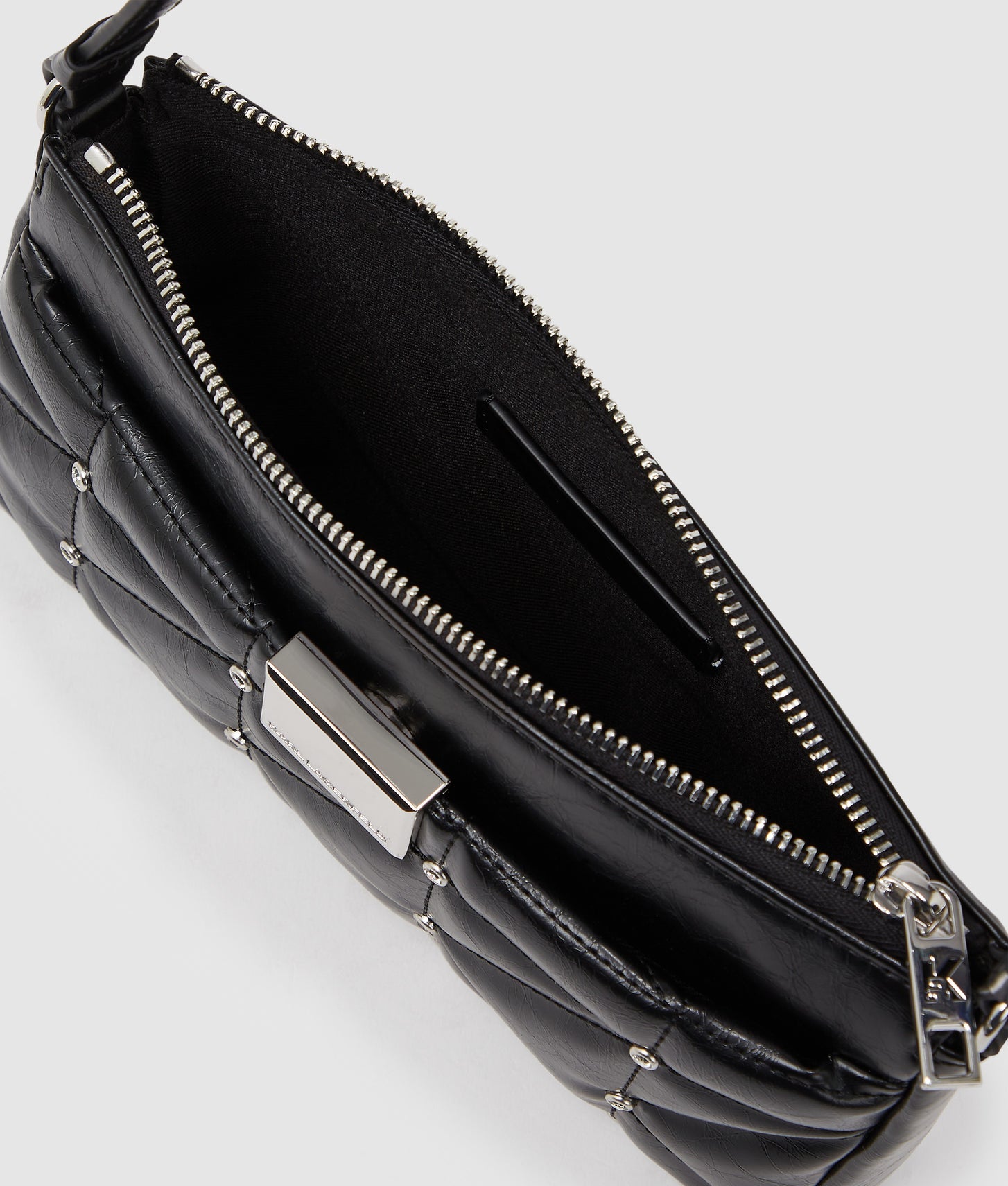 KarlLagerfeld Kkuilt Small Shoulder Bag Black-Nickel