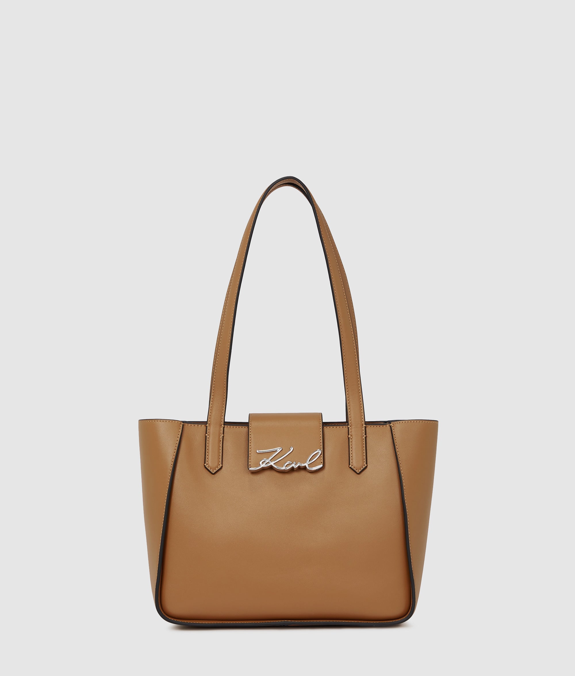 KarlLagerfeld Ksignature Small Tote Bag Caramel