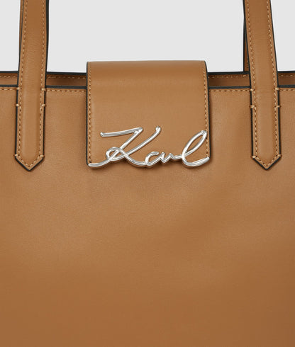 KarlLagerfeld Ksignature Small Tote Bag Caramel