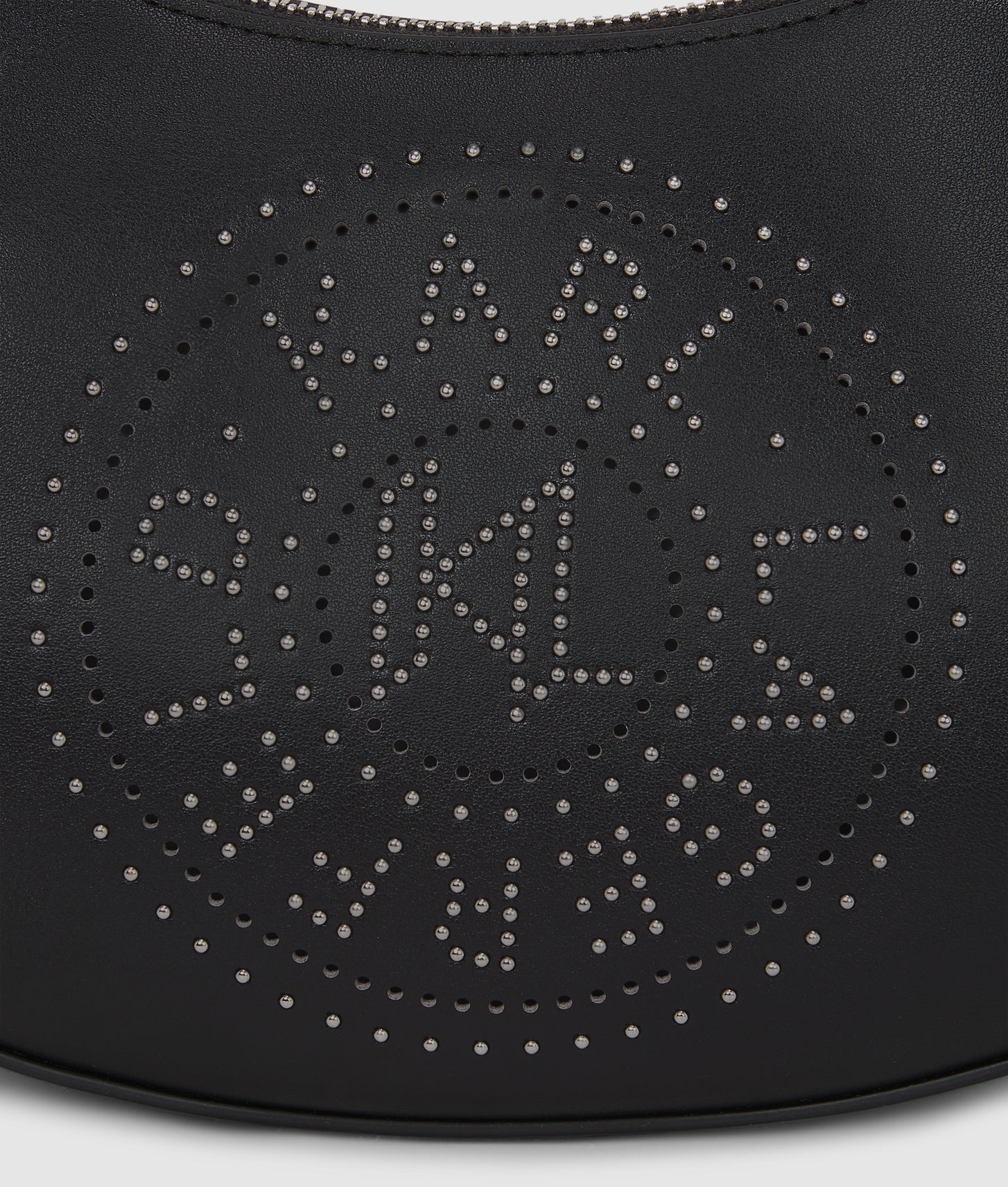 KarlLagerfeld Kcircle Studded Moon Shoulder Bag Black