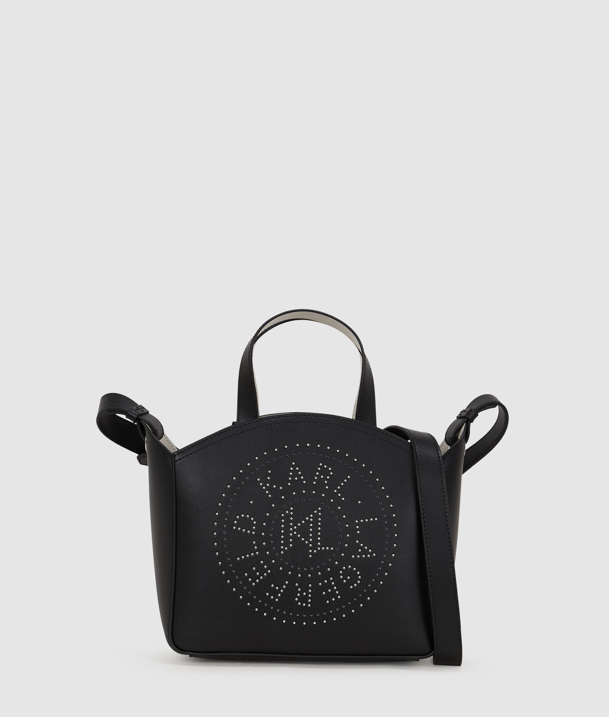 KarlLagerfeld Kcircle Small Studded Tote Bag Black