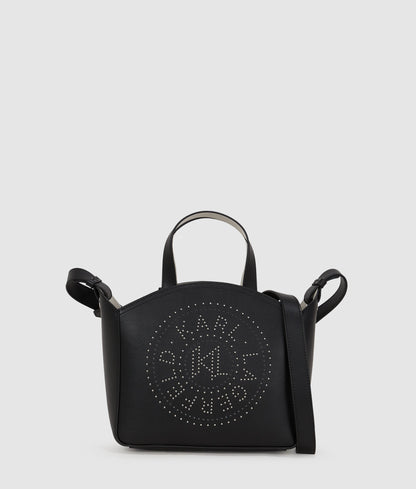 KarlLagerfeld Kcircle Small Studded Tote Bag Black