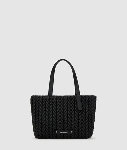 KarlLagerfeld Kweave Medium Tote Bag Black-Nickel