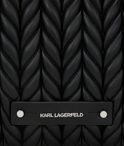 KarlLagerfeld Kweave Medium Tote Bag Black-Nickel