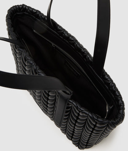 KarlLagerfeld Kweave Medium Tote Bag Black-Nickel