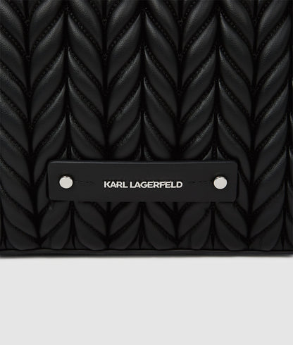 KarlLagerfeld Kweave Medium Shoulder Bag Black-Nickel