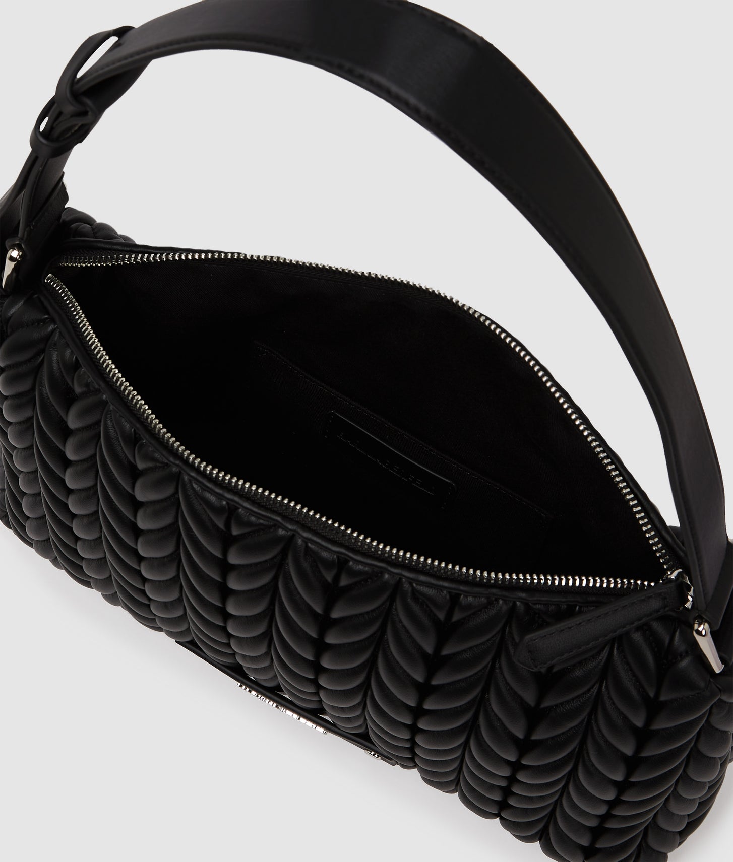 KarlLagerfeld Kweave Medium Shoulder Bag Black-Nickel